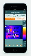 Тепловизор testo 871 отображение данных на смартфоне