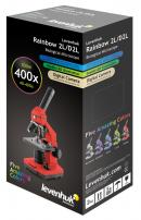 Красочная фирменная упаковка микроскопов Levenhuk Rainbow 2L PLUS (3D-макет)